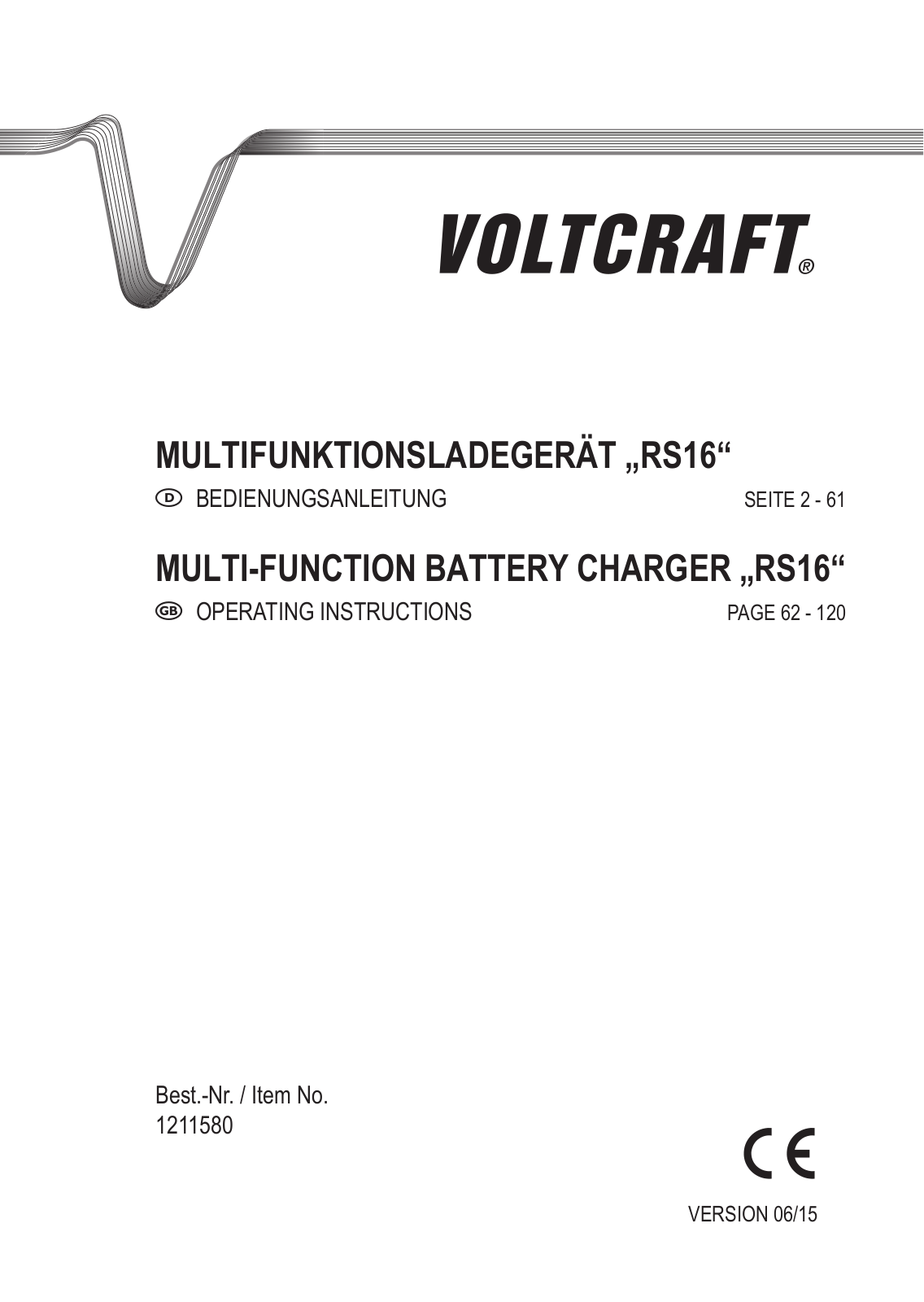 VOLTCRAFT RS16 User guide