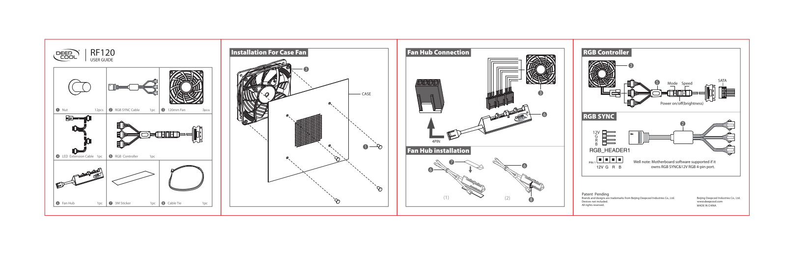 DeepCool RF120 operation manual