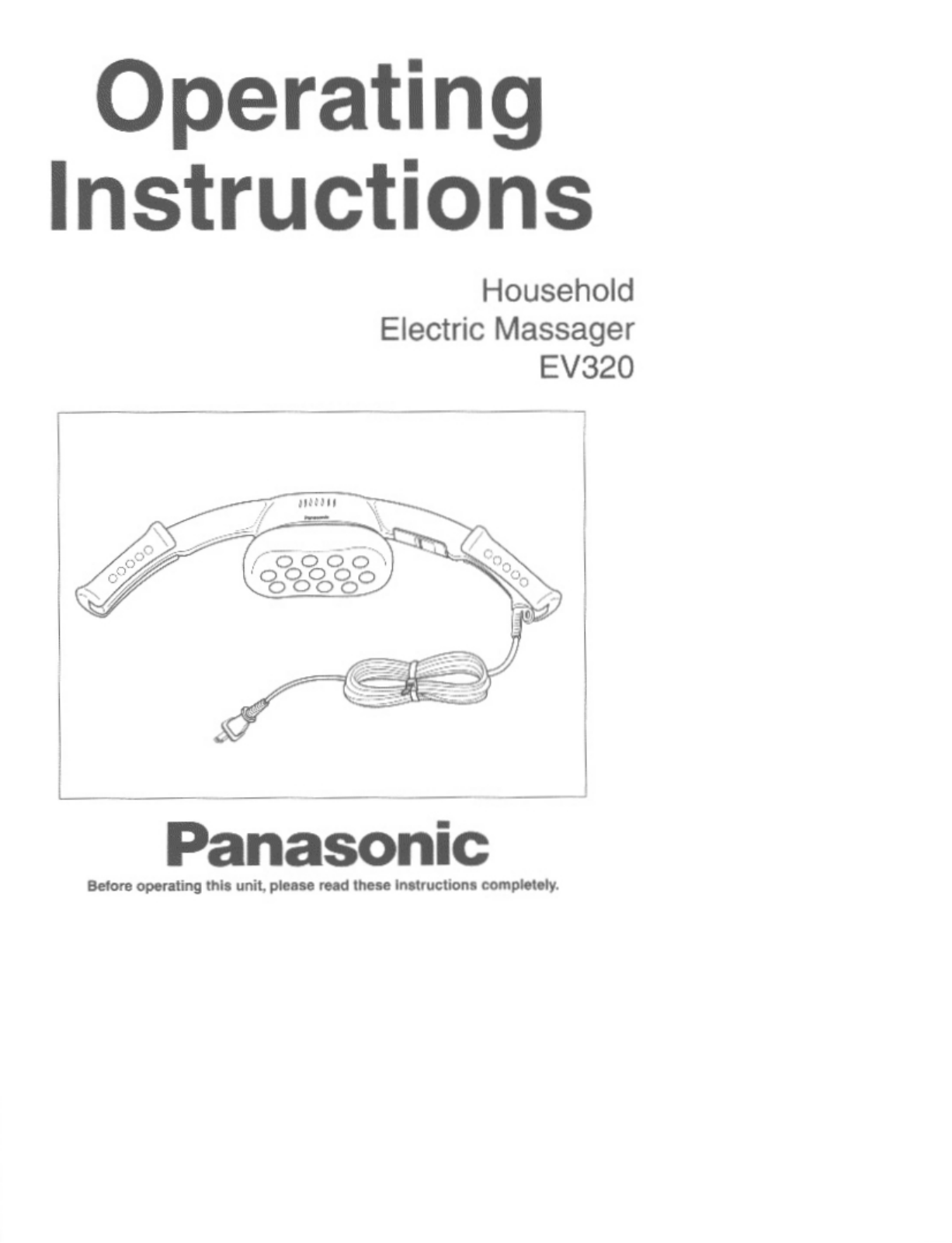 Panasonic EV-320 User Manual