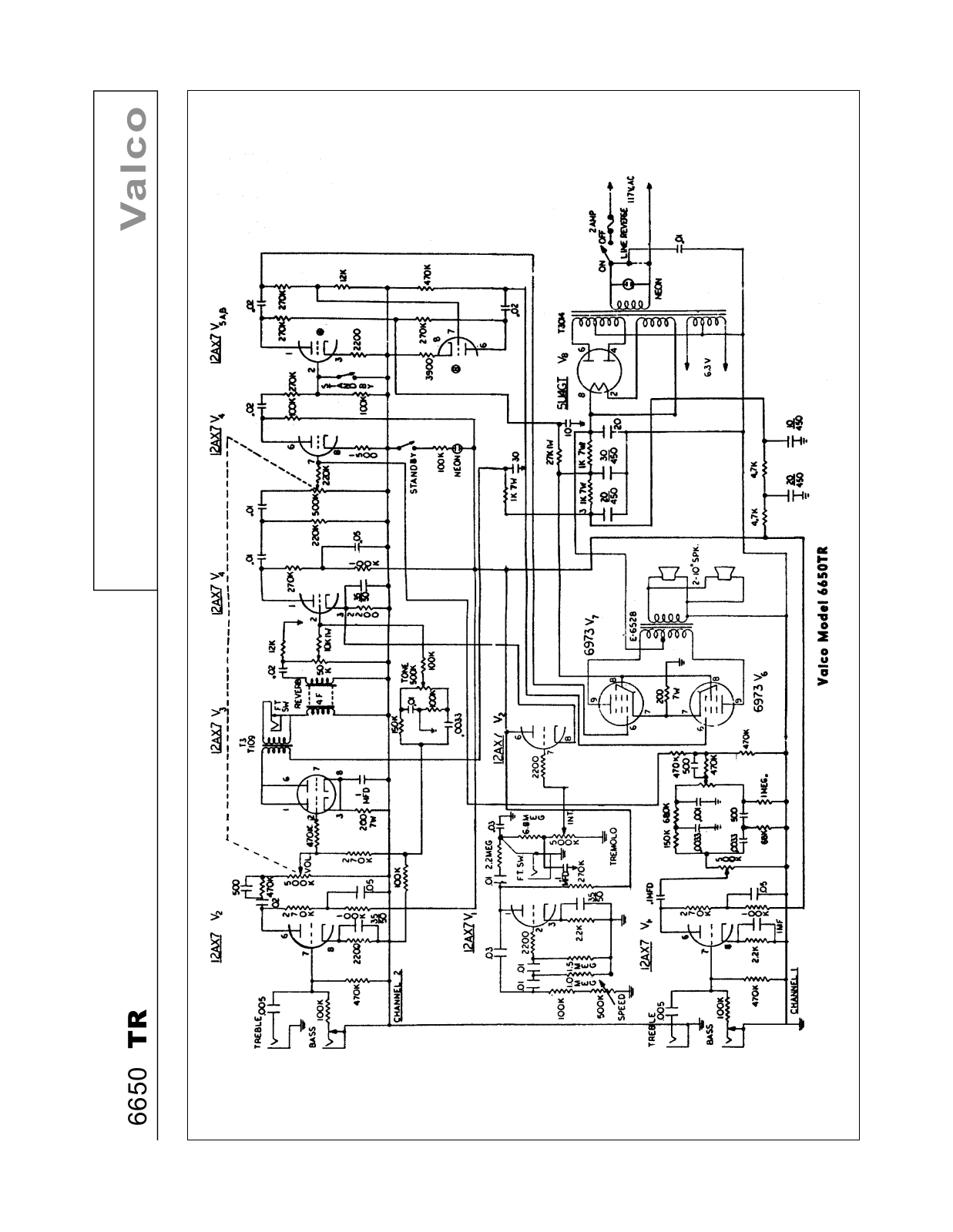 Valco 6650tr schematic