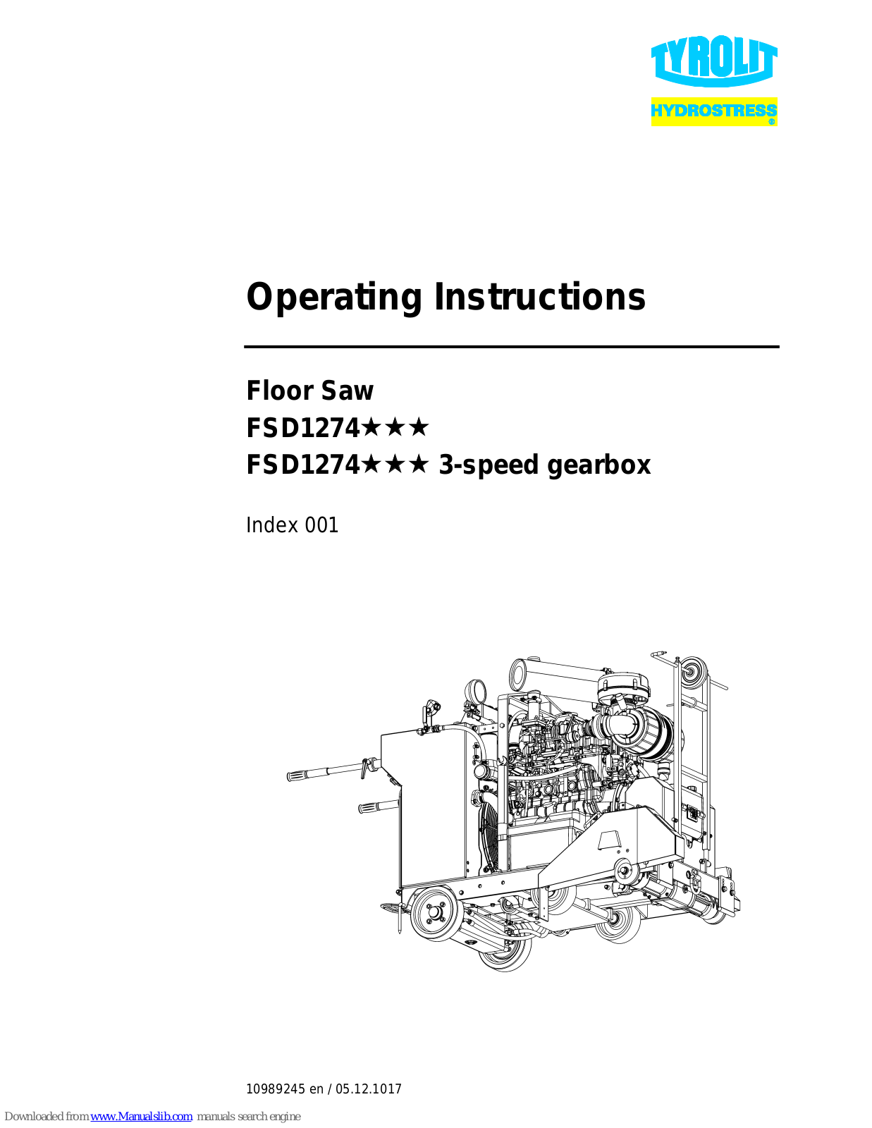 TYROLIT Hydrostress FSD1274 Series Operating Instructions Manual