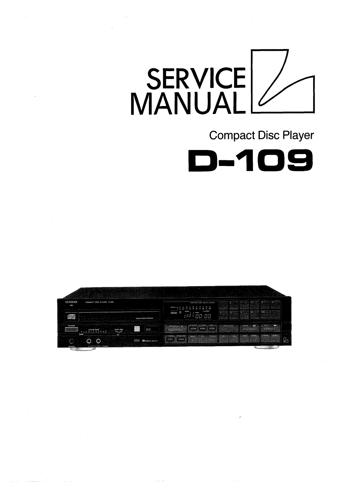 Luxman D-109 Service manual