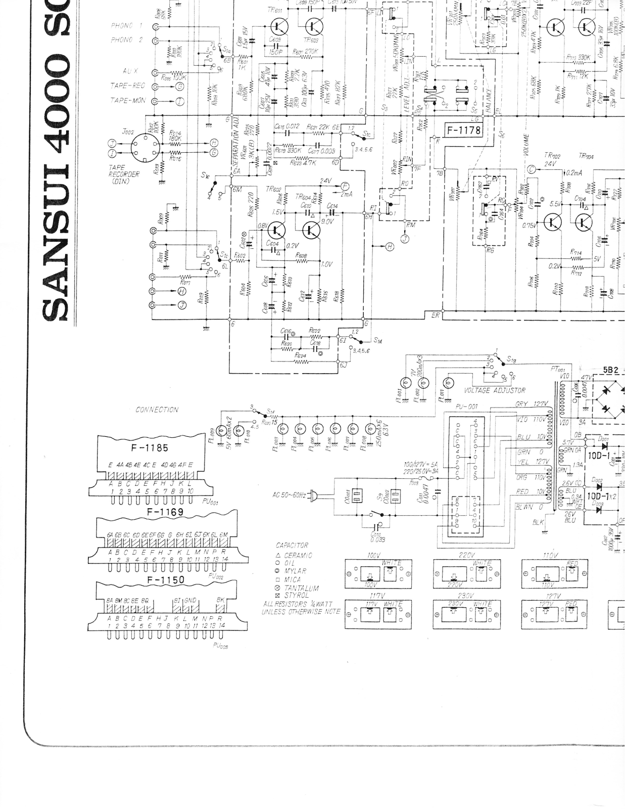 Sansui 4000 Schematic