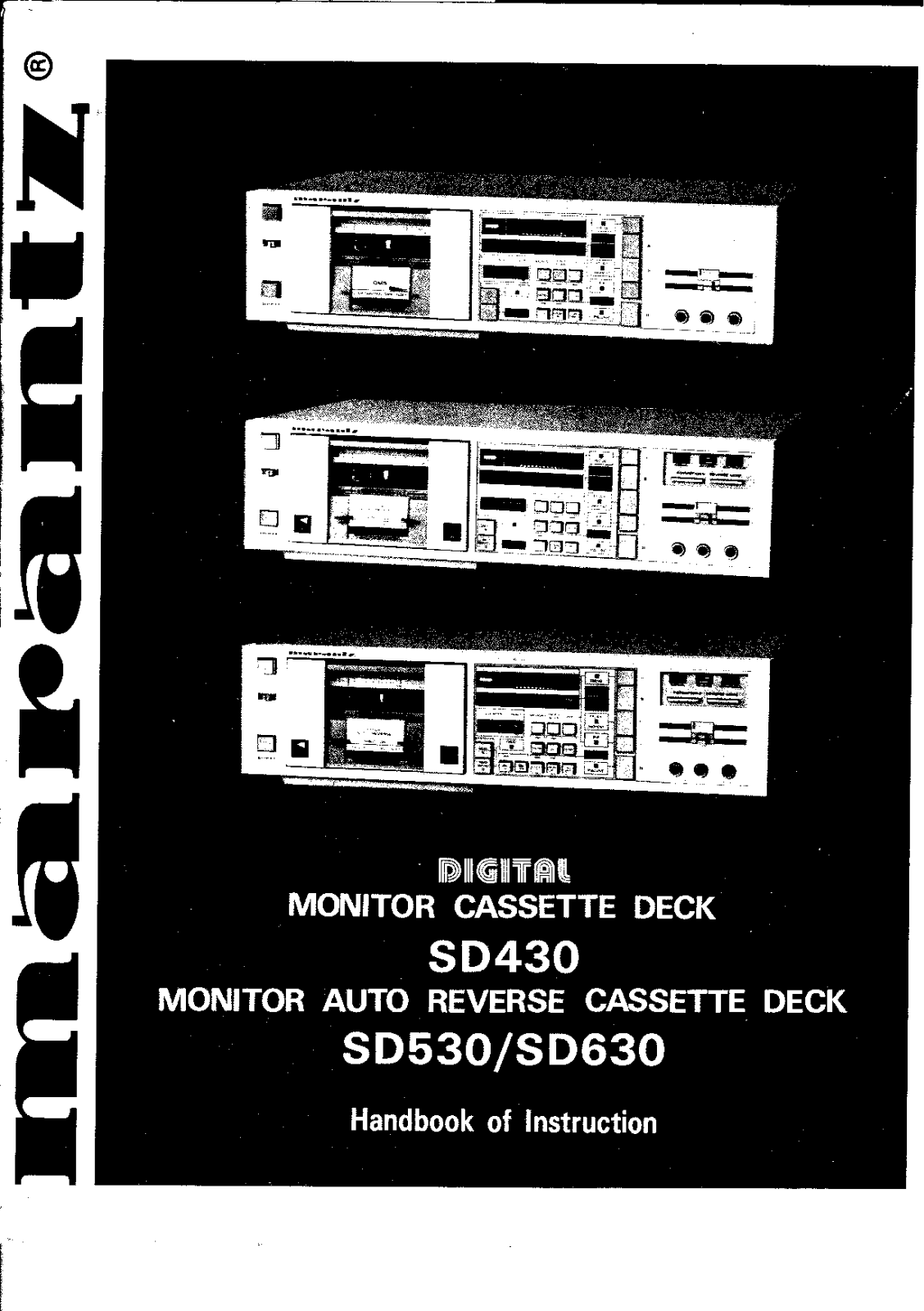 Marantz SD430, SD530, SD630 User Manual