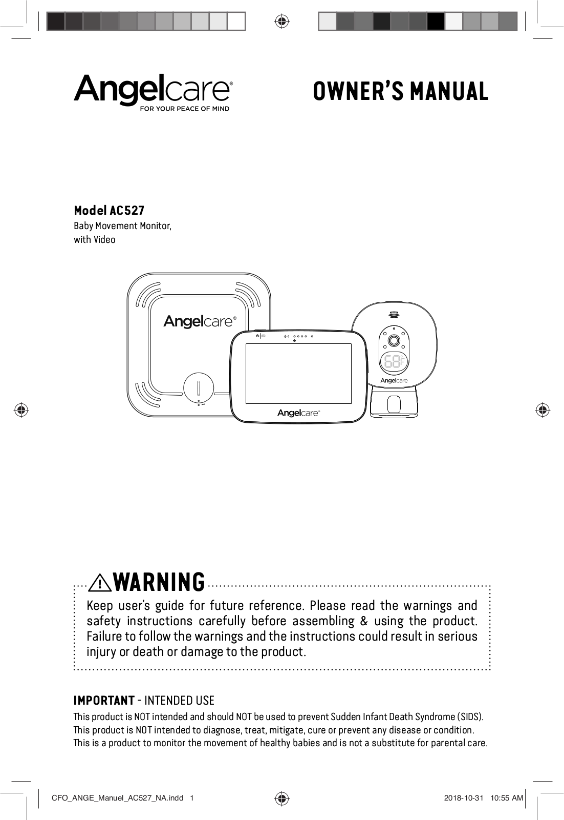 Angelcare Monitors AC527 User Manual