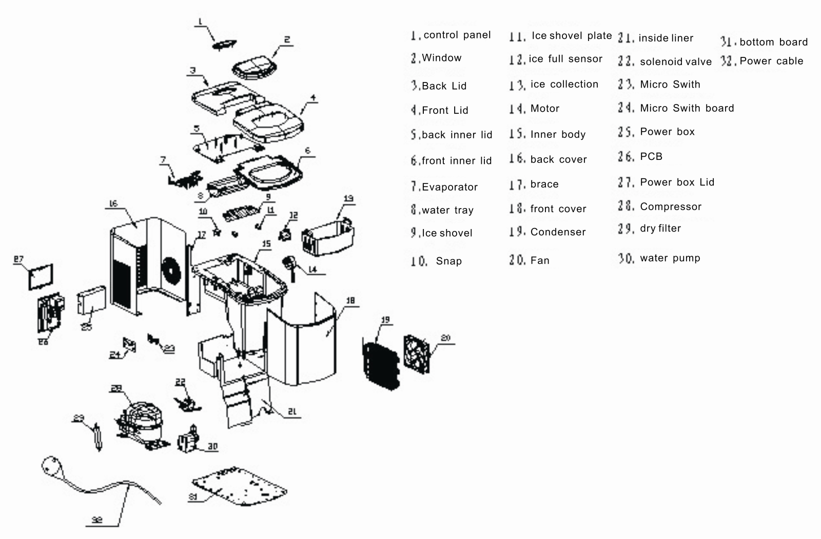 Avanti IM12CIS Part List