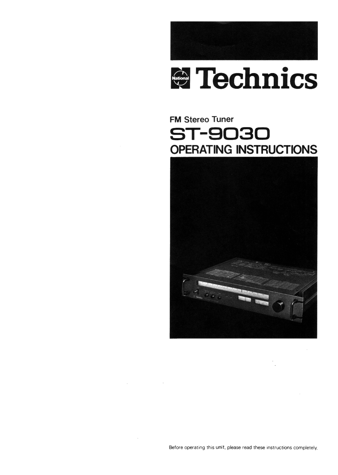 Technics ST-9030 Owners manual