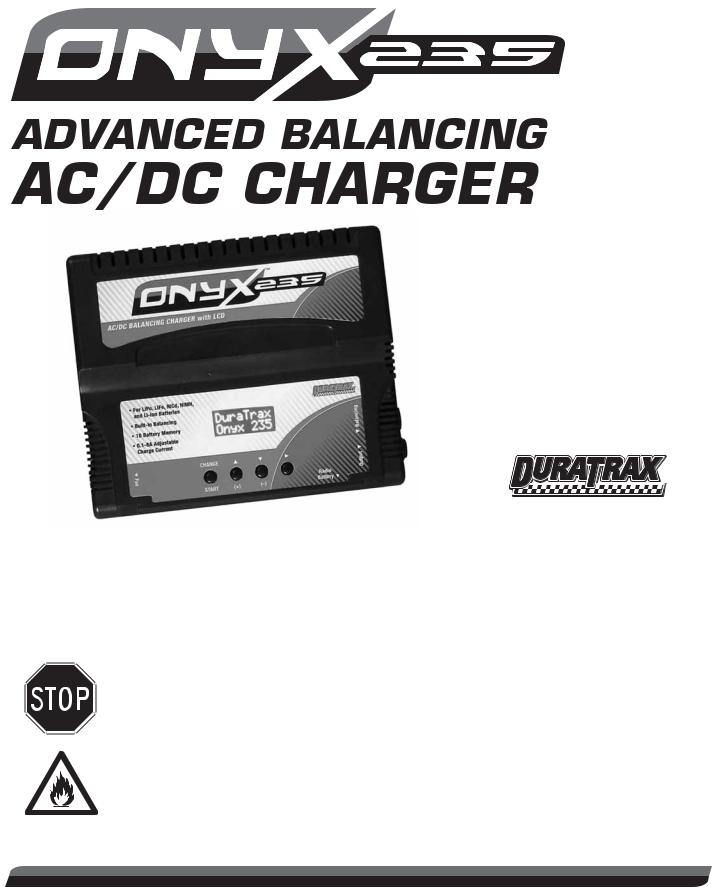 Duratrax Onyx 235 Advanced Balancing User Manual