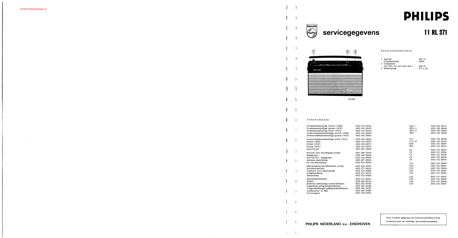 Philips 11-RL-371 Service Manual