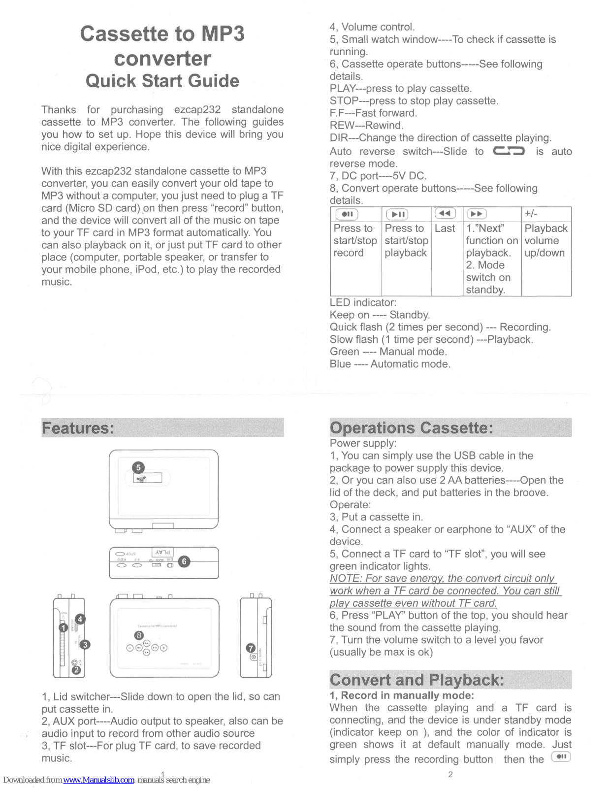 EzCAP ezcap232 Quick Start Manual - ManualMachine.com