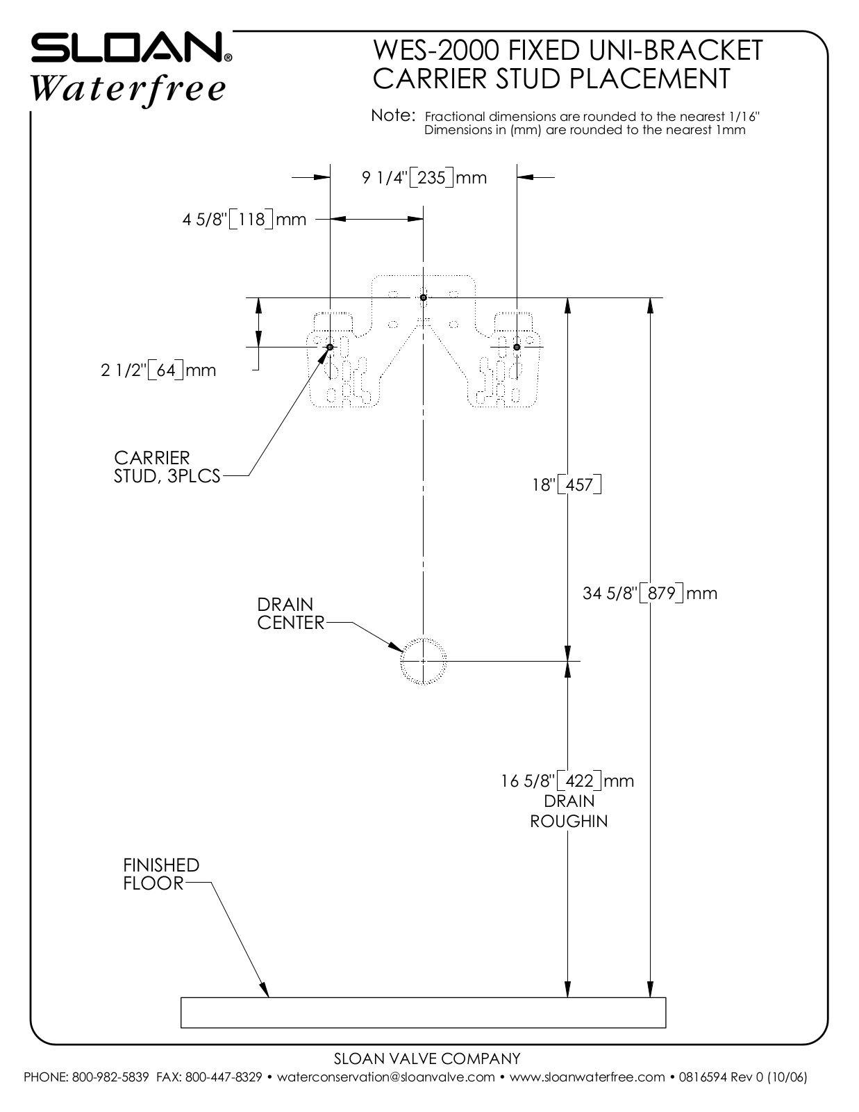 Sloan WES 2000 User Manual