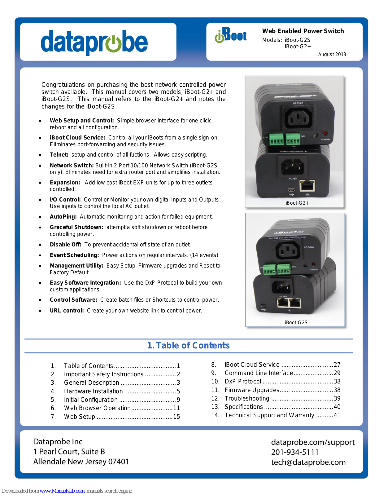 Dataprobe iBoot-G2S, iBoot-G2+ User Manual - ManualMachine.com