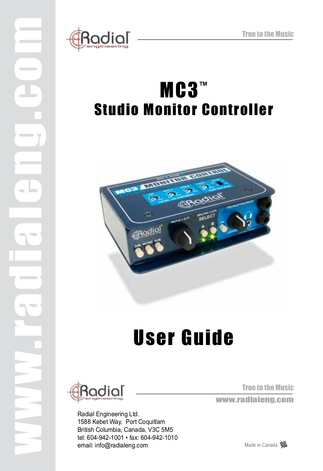 Radial Engineering 1410 User manual