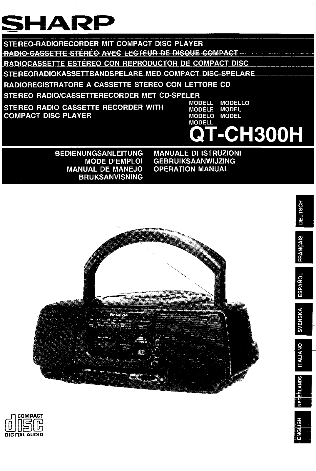 Sharp QT-CH300H User Manual