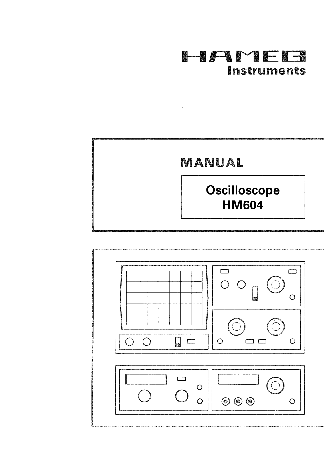 Hameg HM604 User Manual