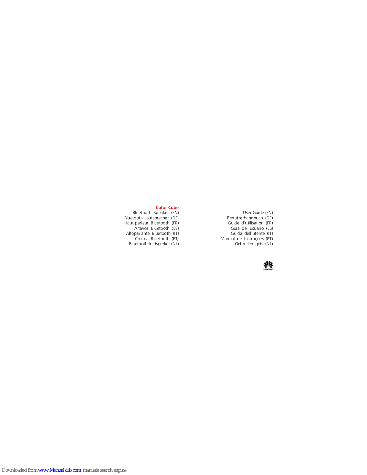 Huawei Color Cube AM10 User Manual