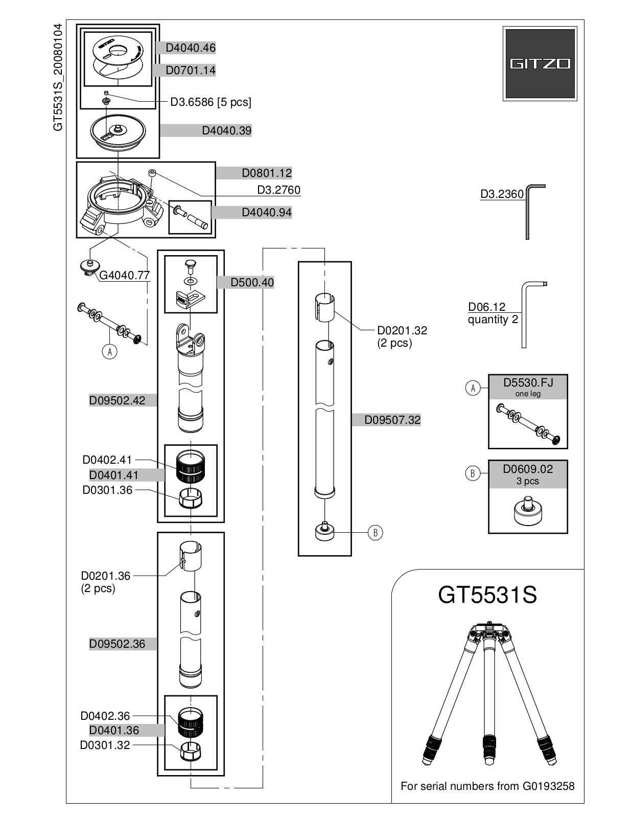 Gitzo GT5531S User Manual