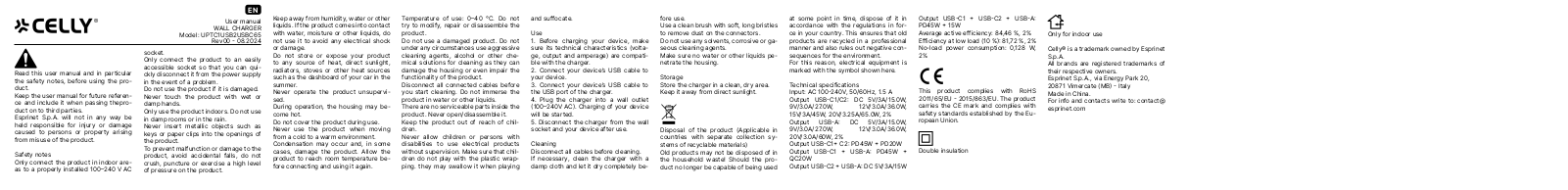 CELLY UPTC1USB2USBC65 User guide - ManualMachine.com