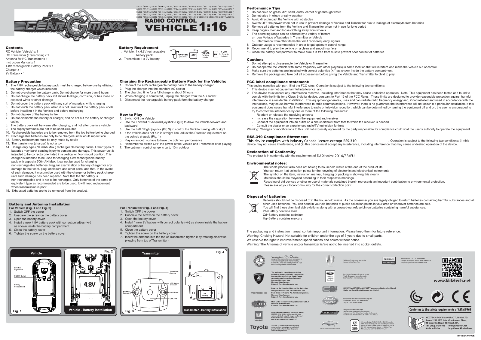 KIDZTECH TOYS 8503217 49MRX User Manual