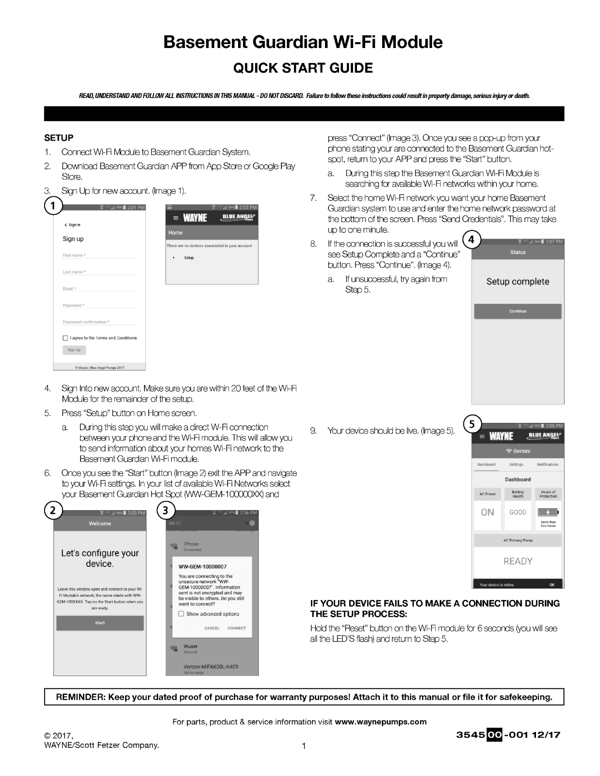 Wayne BGSP50 User Manual