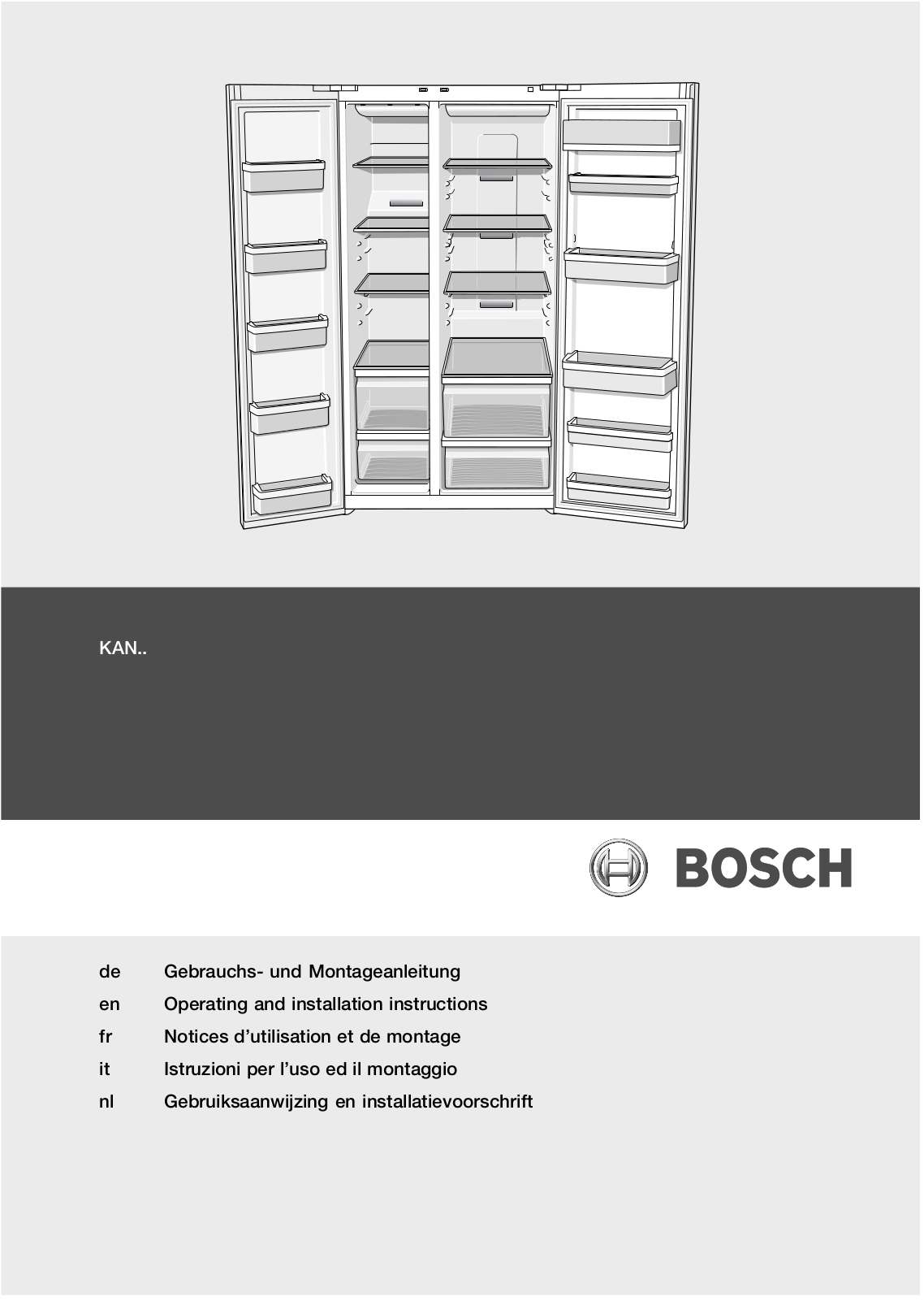 Bosch KAN62V40 User Manual