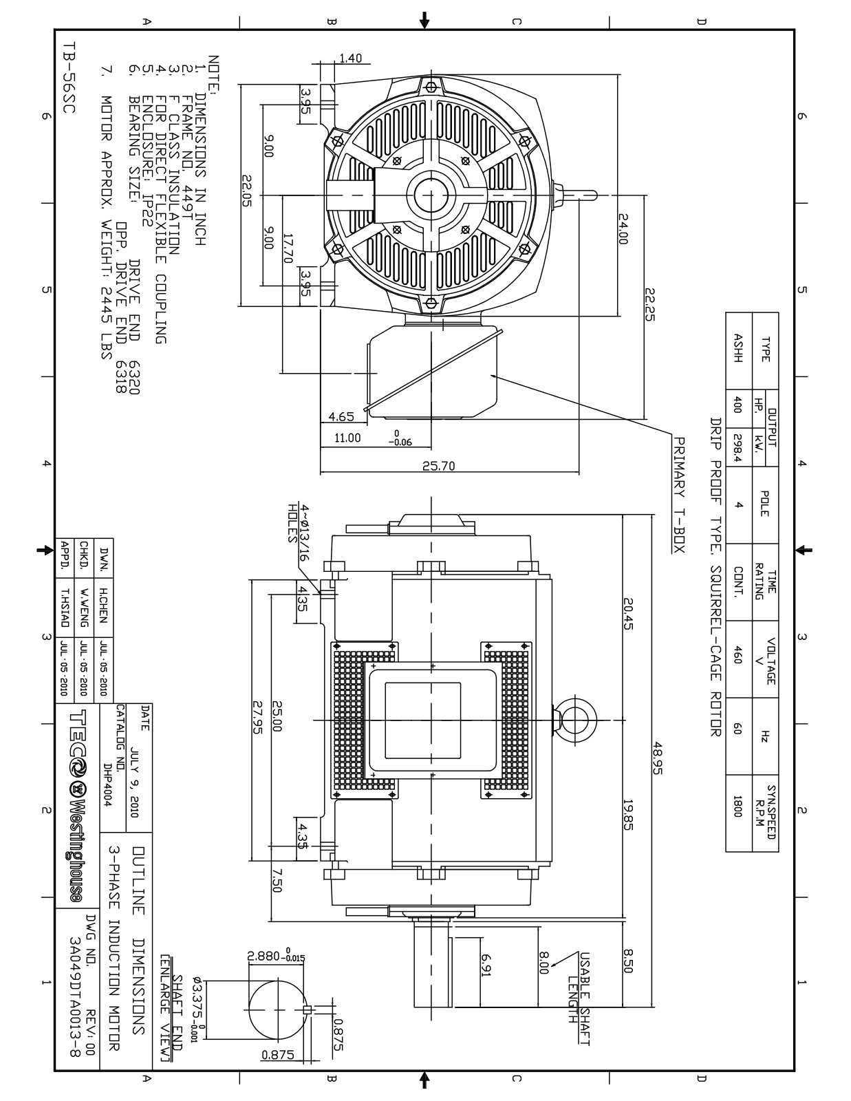 Teco DHP4004 Reference Drawing