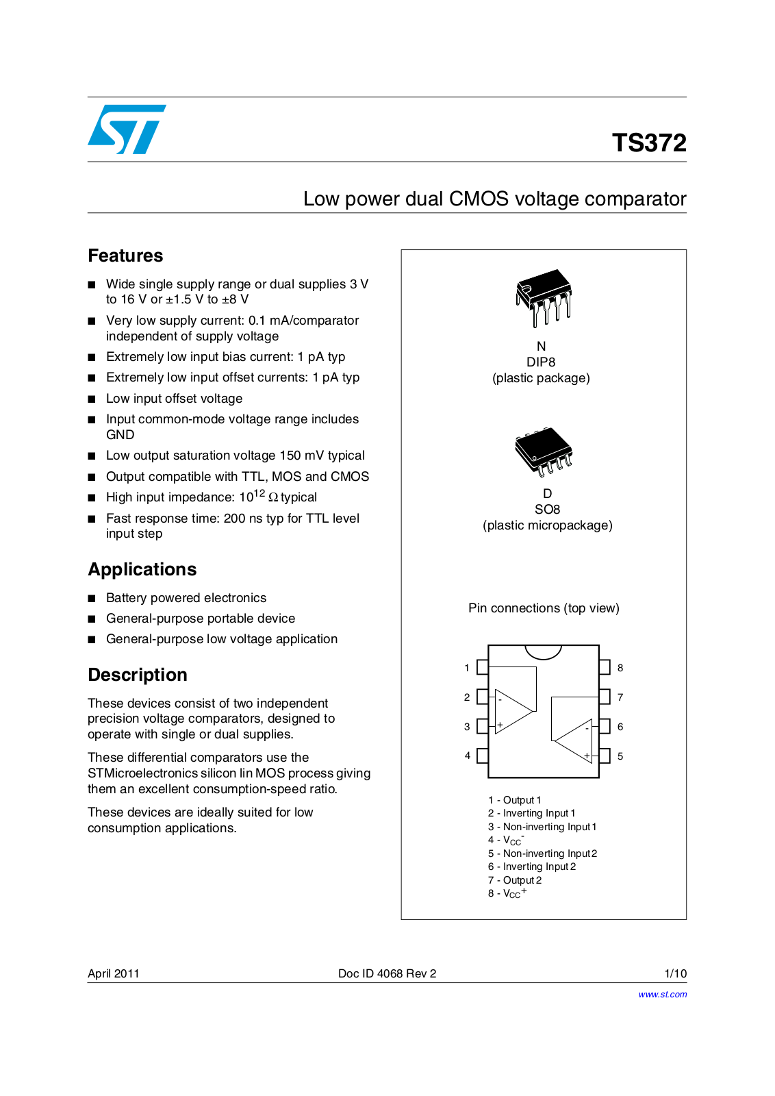 ST TS372 User Manual