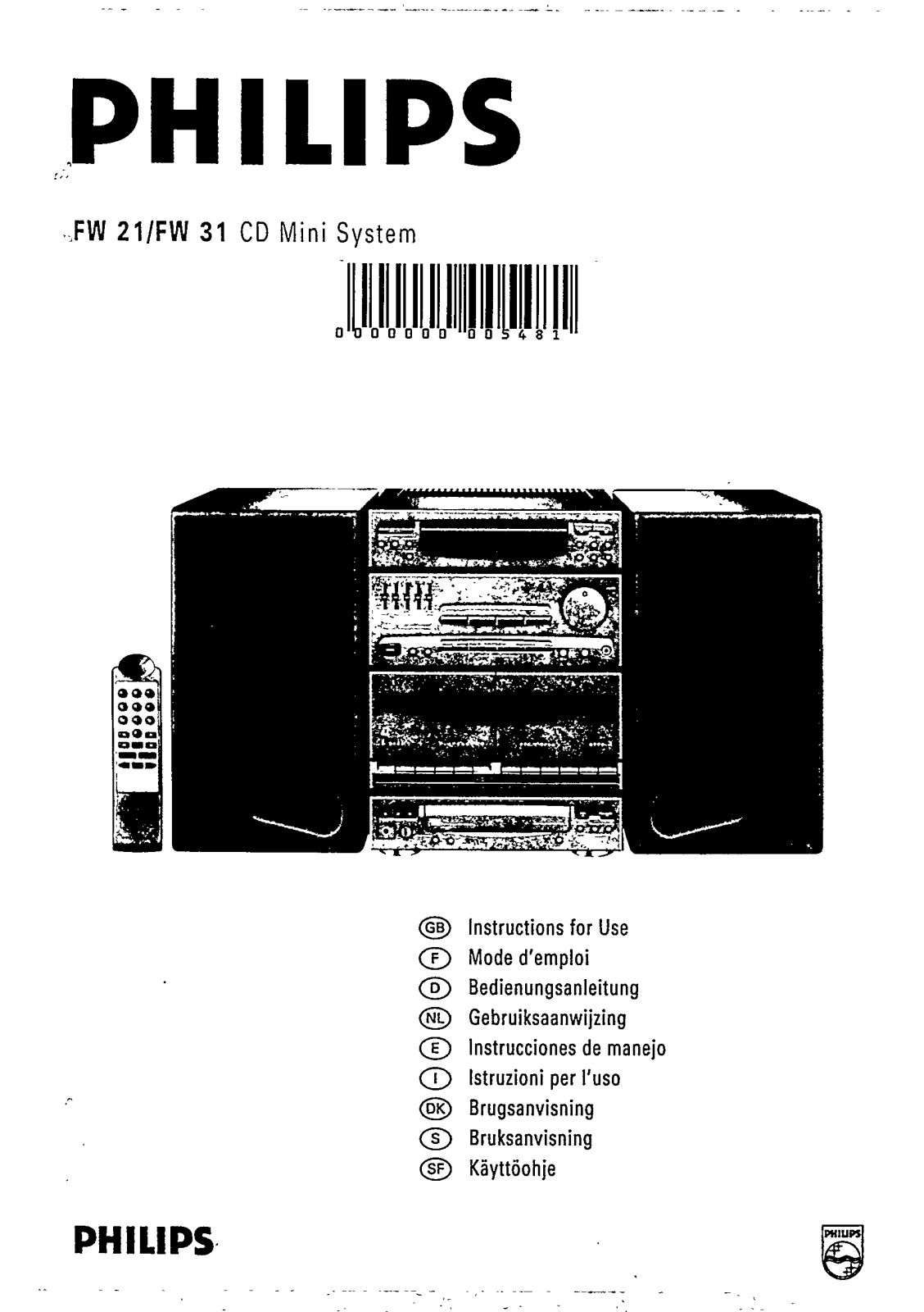 Philips FW31/21, FW31/22, FW31/20, FW31, FW21/25 User Manual