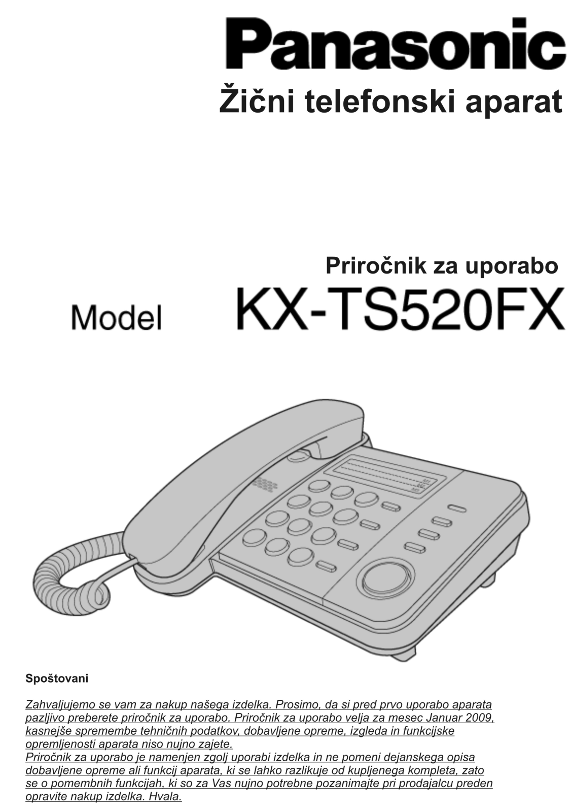 Panasonic KX-TS520FX User Manual