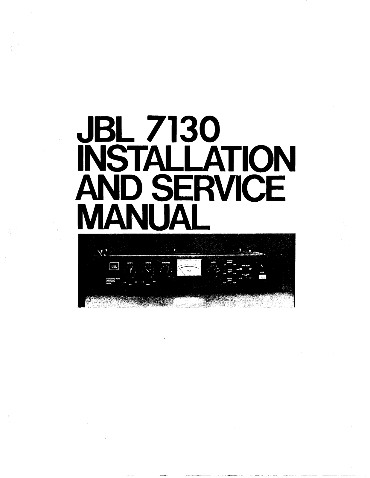 JBL 7130 Service manual