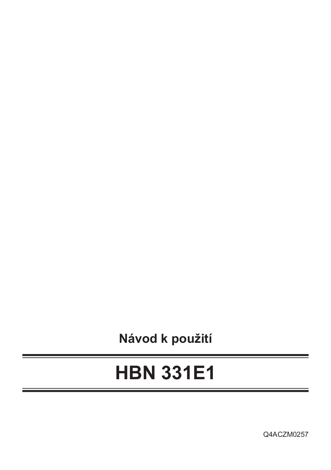 Bosch HBN331E1 User Manual