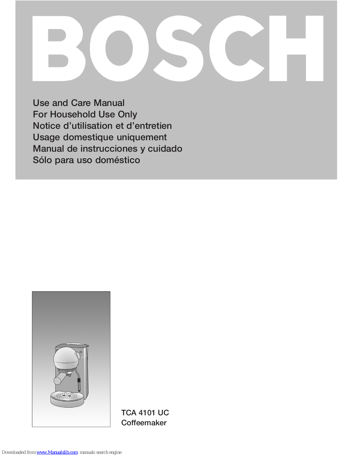 Bosch TCA 4101 UC, BOSCH-PUMP-EBAY Manual