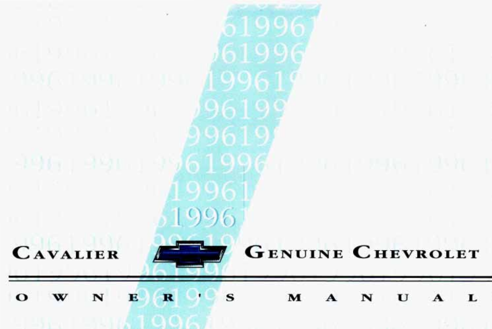 Chevrolet Cavalier 1996 Owner's Manual