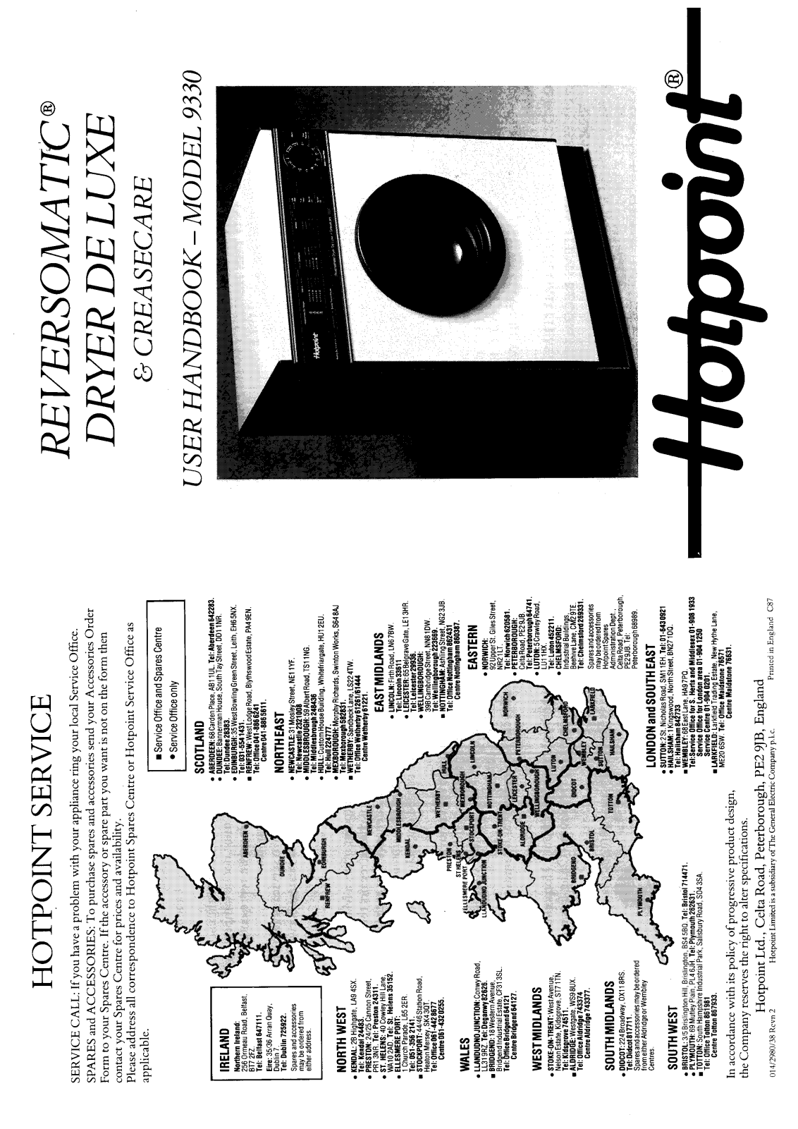 Hotpoint-Ariston HB9330 User Manual