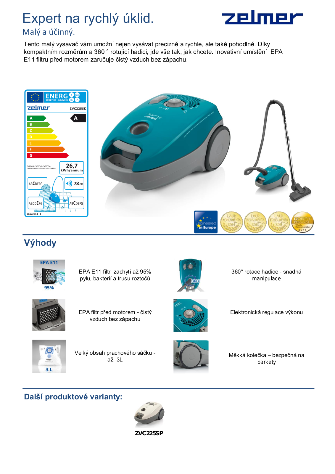 Zelmer ZVC 225 SK User Manual