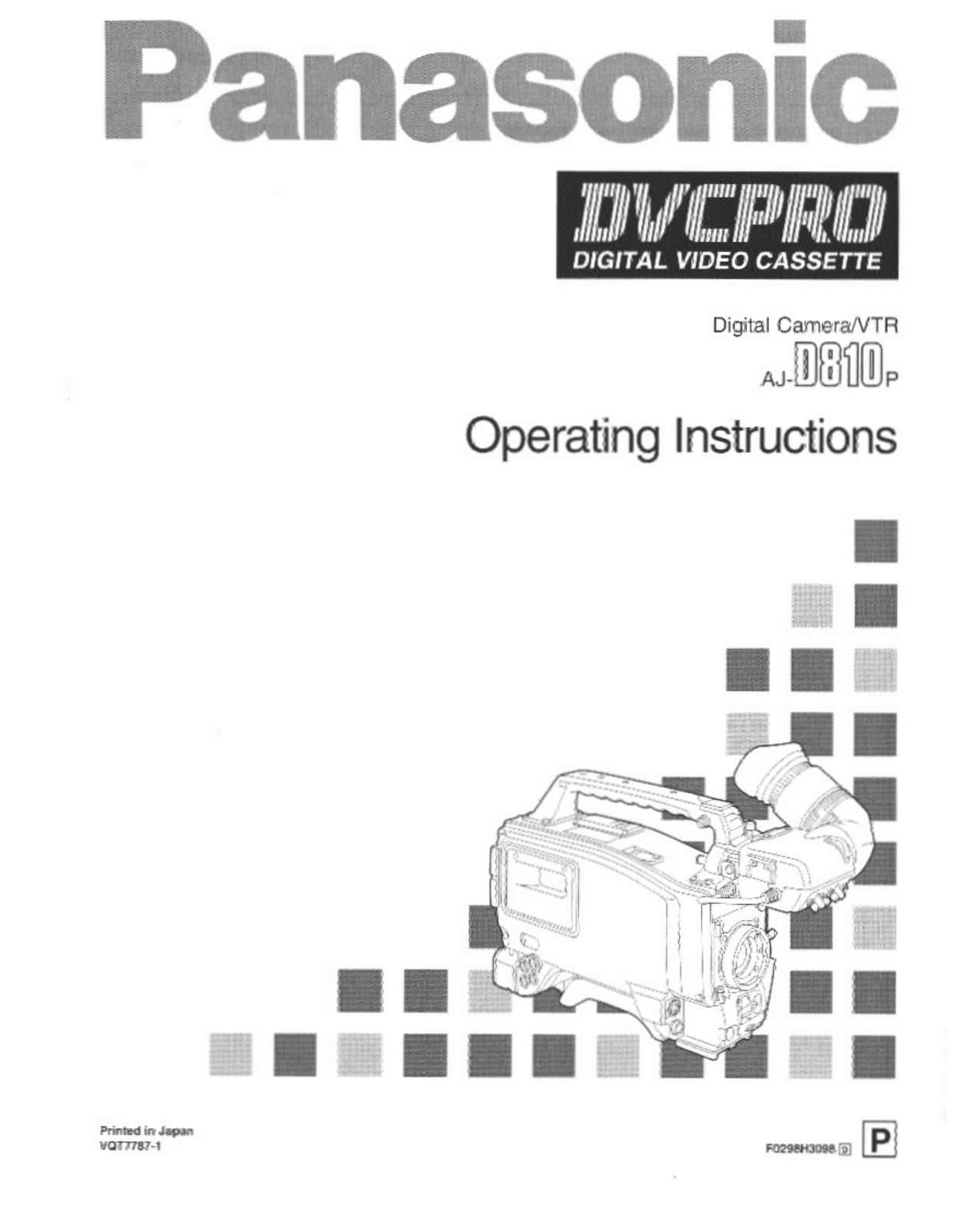 Panasonic AJ-D810P, AJ-D810K User Manual