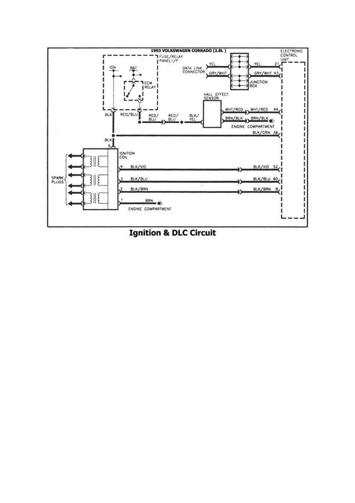 Volkswagen Golf 18-36 esqvw14B Diagram