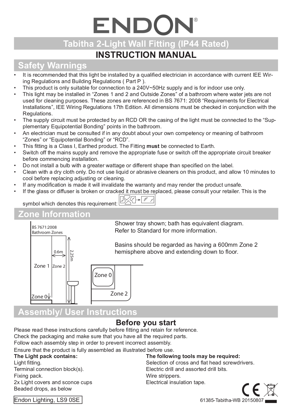 Endon Lighting 61385 User Manual - ManualMachine.com