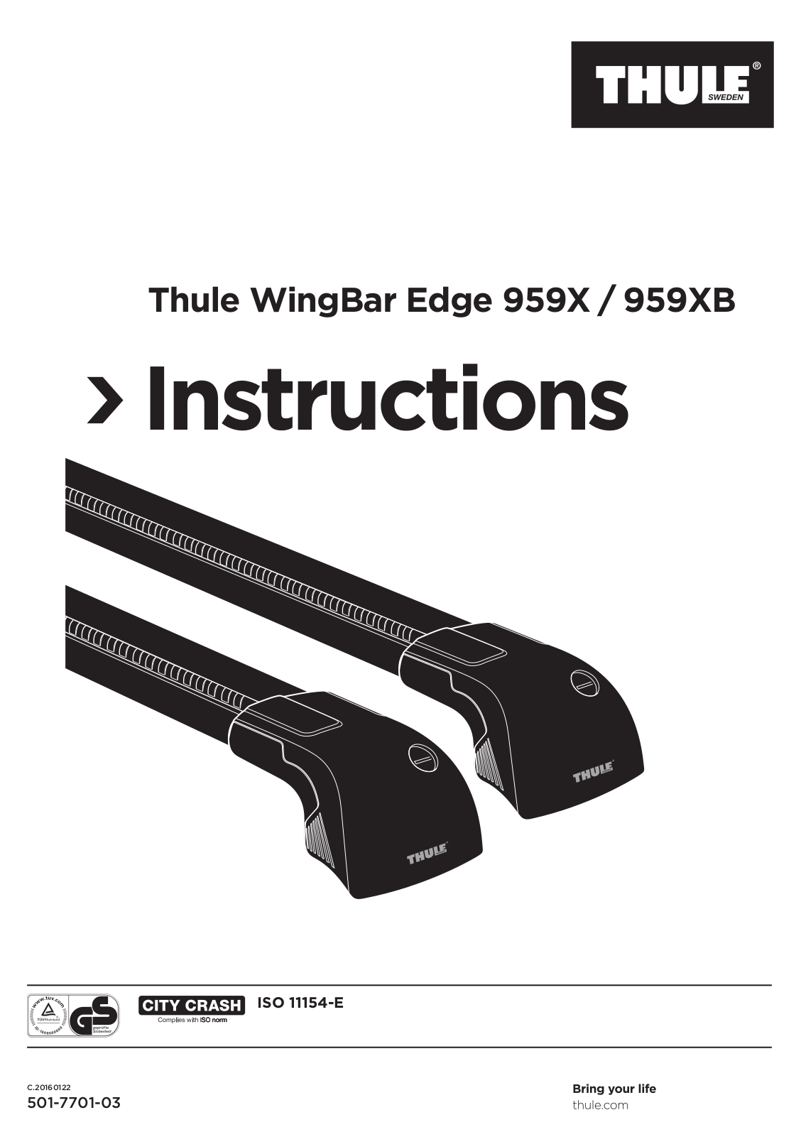 Thule WingBar Edge 959X User Manual