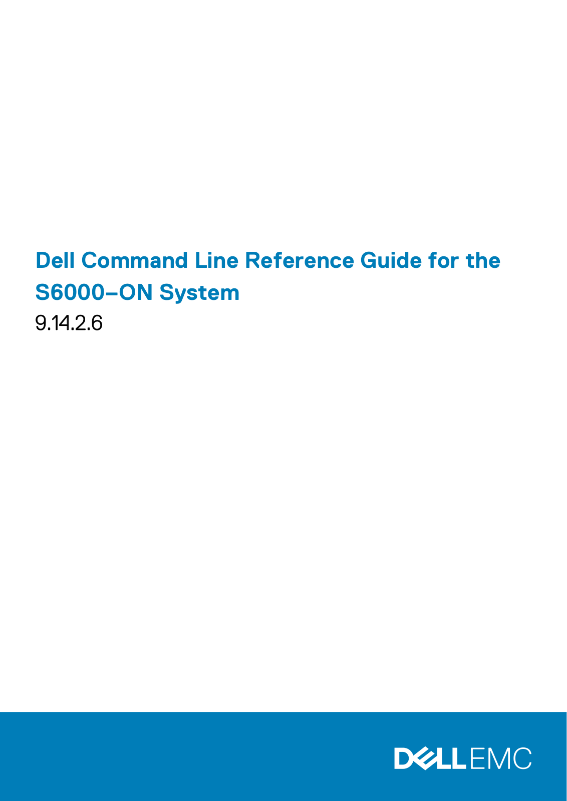 Dell PowerSwitch S6000 ON User Manual