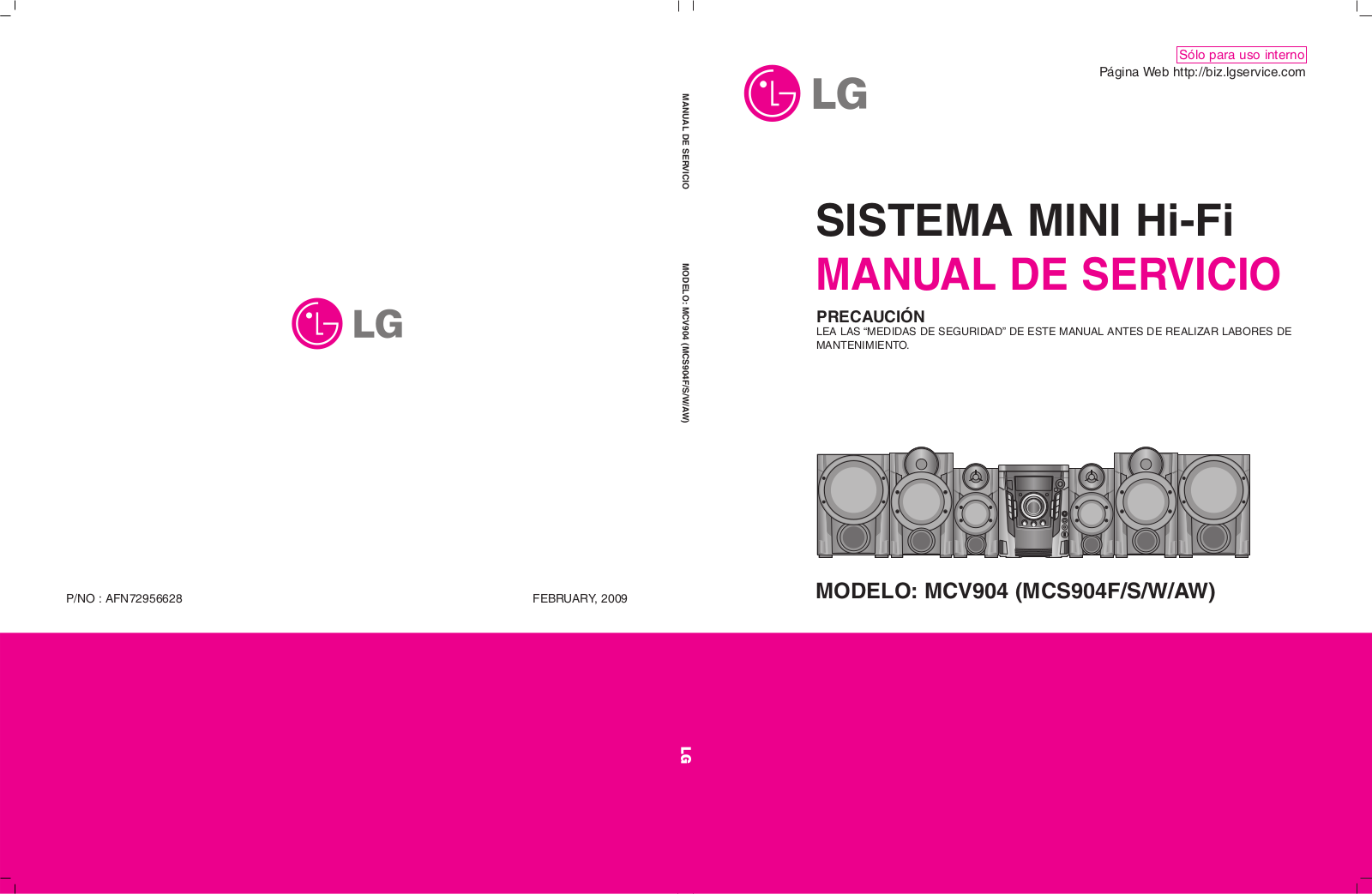 LG MCV904, MCV904, MCS904F, MCS904S, MCS904W Service Manual