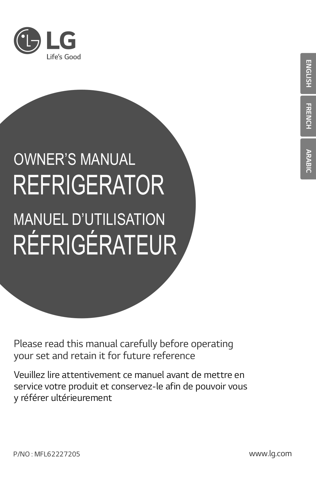 LG GL-B252VLGY Owner’s Manual