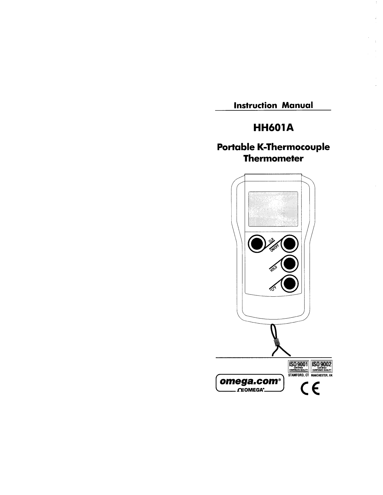 Omega Products HH601A Installation  Manual