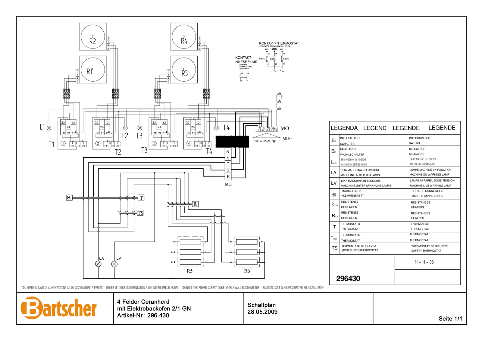 Bartscher 296430 Schematics