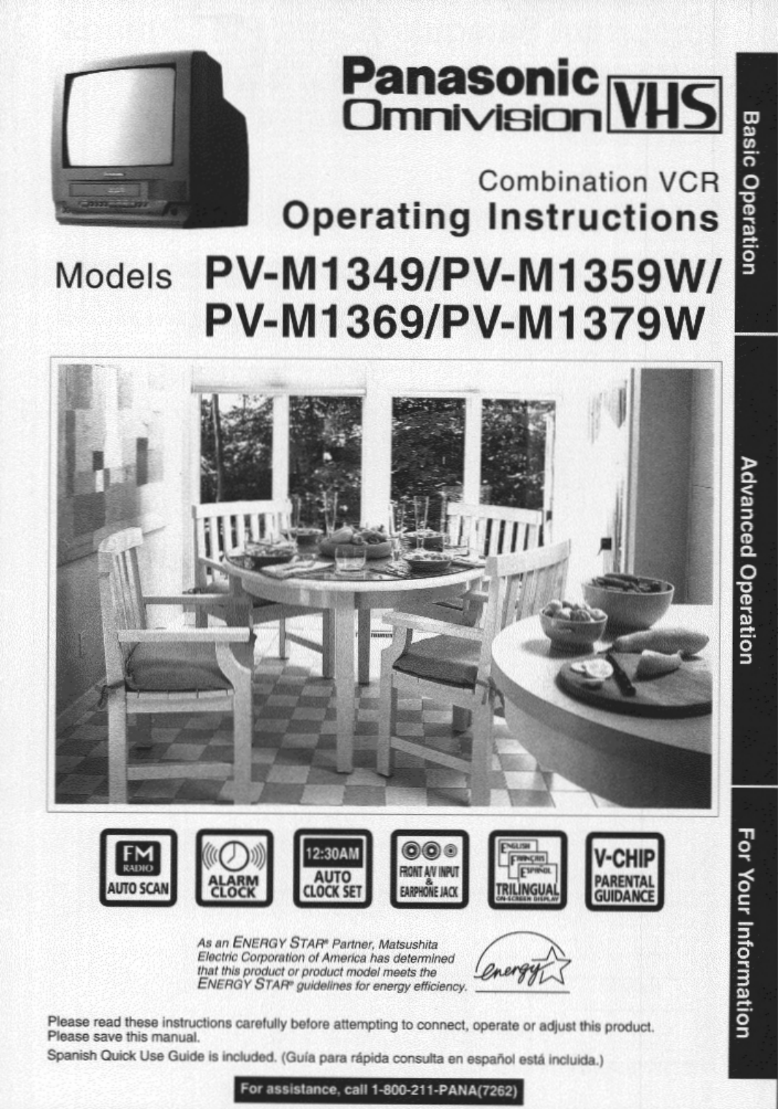 Panasonic PV-M1379W, PV-M1349, PV-M1359W, PV-M1369 User Manual