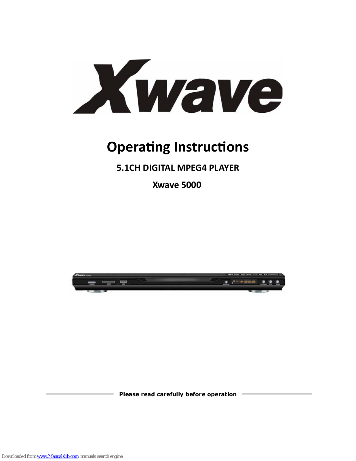 XWave 5000 Operating Instructions Manual - ManualMachine.com