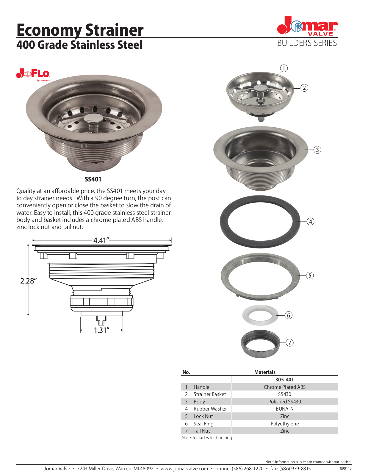 Jomar SS401 User Manual