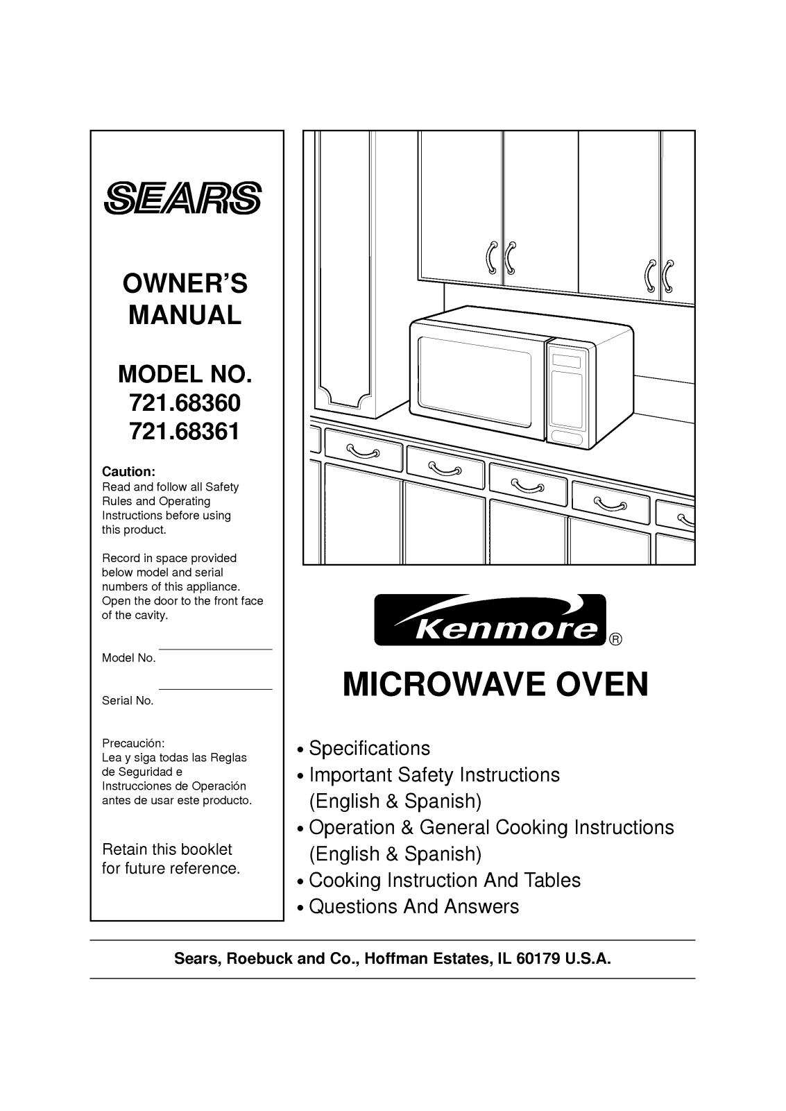 LG 721.68361890, 721.68360 User Manual