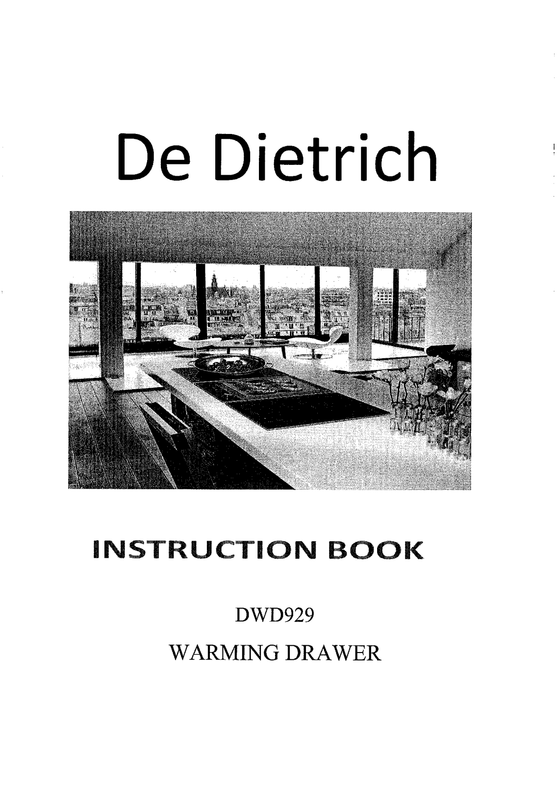De dietrich DRN1027IS Manual