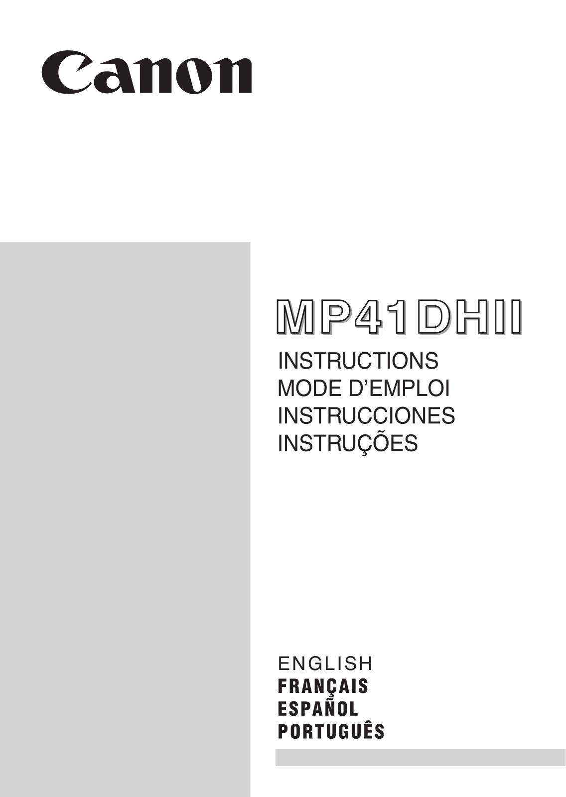 Canon MP41DHII User Manual